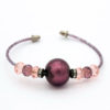 Murano glass bead bracelet with conteria