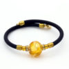 Murano glass bead bracelets with rubber