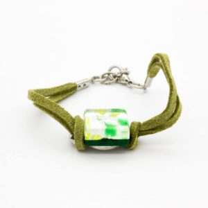 Murano glass bracelet with skin belt-1-min