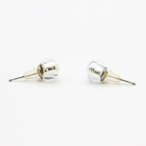Murano glass earrings button
